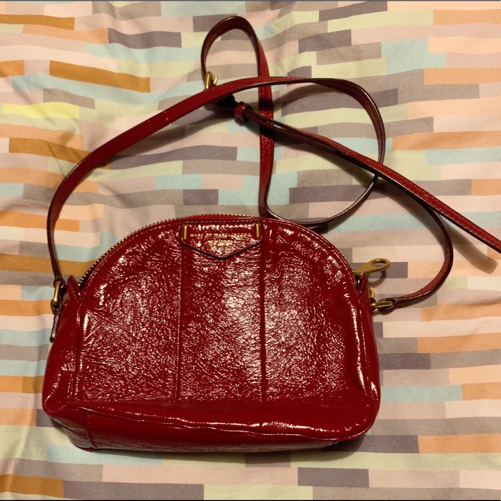 Marc by Marc Jacobs Red Patent Leather Crossbody